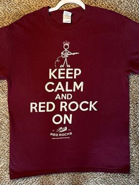 Keep Calm and Red Rock On Graphic Tee - Red Rocks
